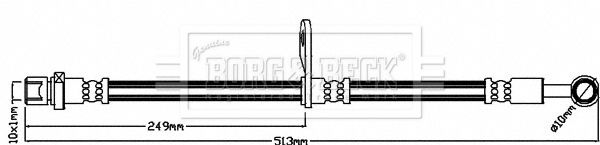 BORG & BECK stabdžių žarnelė BBH8254